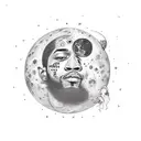 man on the moon kid cudi  tattoo design idea