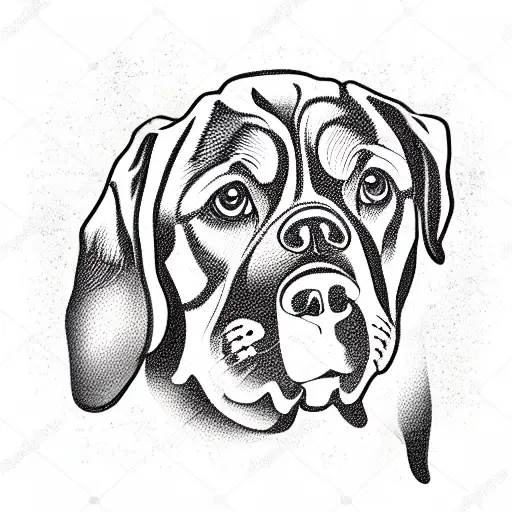 Labrador tattoo design idea