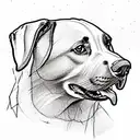 Labrador tattoo design idea
