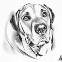 Labrador tattoo design idea