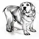 Labrador tattoo design idea