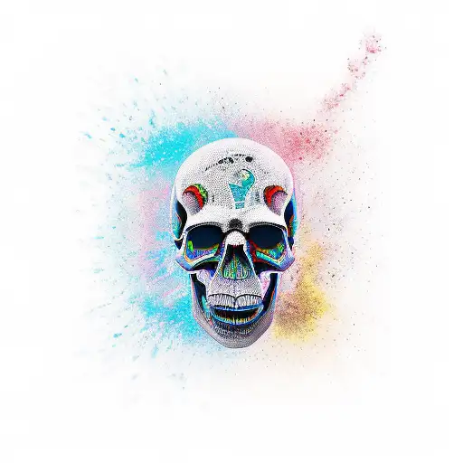Skull and Pill  tattoo design idea