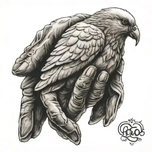 jesus christ prayer hands and dove   tattoo design idea
