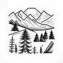 nevada mountains tattoo design idea