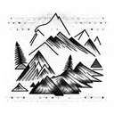nevada mountains tattoo design idea