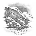 nevada mountains tattoo design idea