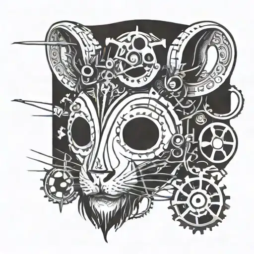 gear rat Libra tattoo design idea