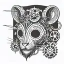 gear rat Libra tattoo design idea