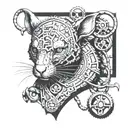 gear rat Libra tattoo design idea