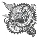 gear rat Libra tattoo design idea