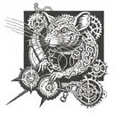 gear rat Libra tattoo design idea