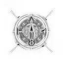 "9-11" with latin numbers tattoo design idea