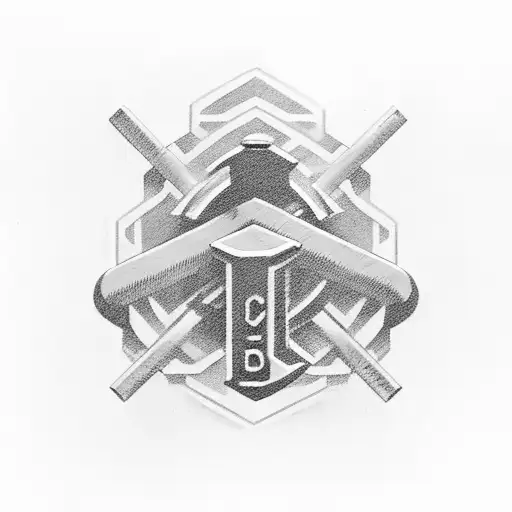 barbell with roman numerals tattoo design idea