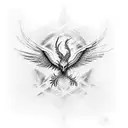 Phoenix abstract tattoo design idea