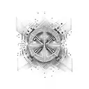 Cross the word Mistake tattoo design idea