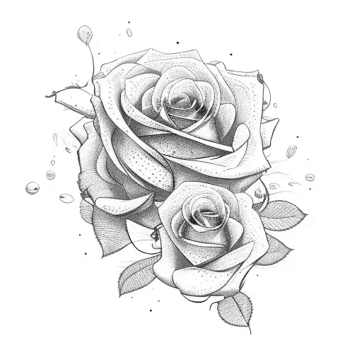 Hannah with roses tattoo design idea