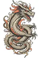 Simple dragon tattoo design idea