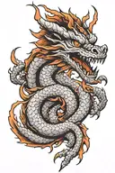 Simple dragon tattoo design idea