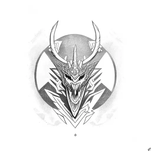 dragão com assas abertas  tattoo design idea