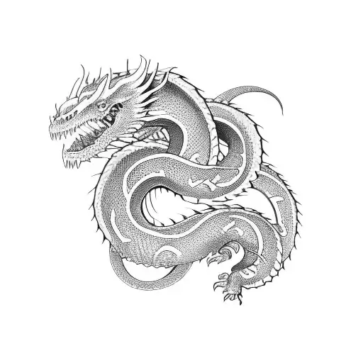 An ouroboros is a serpent or dragon eating its own tail tattoo design idea
