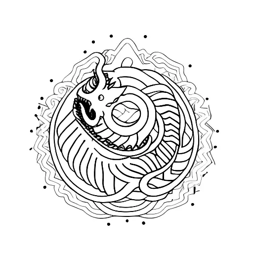An ouroboros is a serpent or dragon eating its own tail tattoo design idea