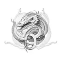 An ouroboros is a serpent or dragon eating its own tail tattoo design idea