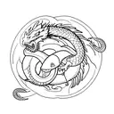 An ouroboros is a serpent or dragon eating its own tail tattoo design idea