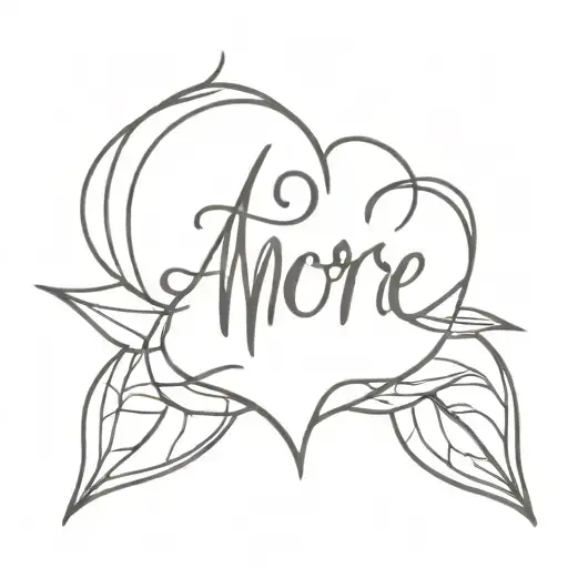 amore tattoo design idea