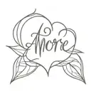 amore tattoo design idea