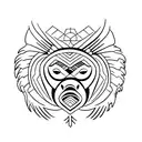 Totem with eagle, bear and turtle tattoo design idea