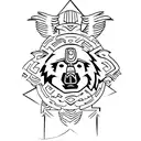 Totem with eagle, bear and turtle tattoo design idea