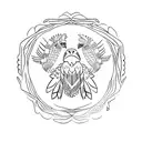 Totem with eagle, bear and turtle tattoo design idea