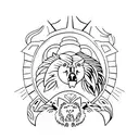 Totem with eagle on top of bear on top of turtle tattoo design idea