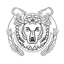 Totem with eagle on top of bear on top of turtle tattoo design idea