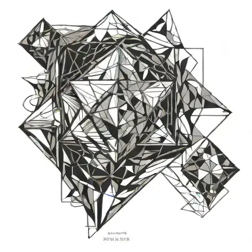 Rhombus tattoo design idea