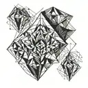 Rhombus tattoo design idea