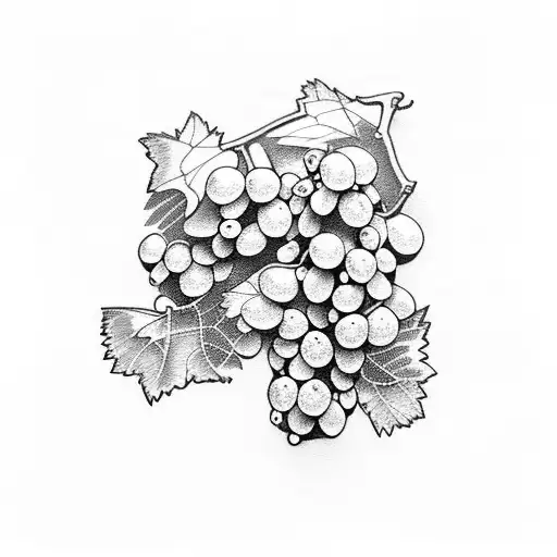 Grapes tattoo design idea