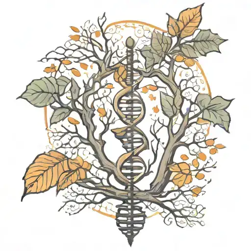 Darwin, tree, DNA tattoo design idea