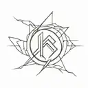 linkin park logo with Chester name tattoo design idea
