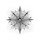 heart compass fingers tattoo design idea