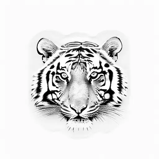 A tiger playing a piano in the south of France tattoo design idea