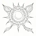 Sun  fractal tattoo design idea