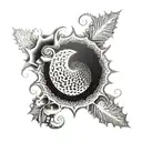 Sun  fractal tattoo design idea