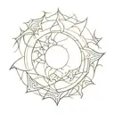 Sun music fractal tattoo design idea