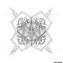 Gaming Computer Fractal tattoo design idea