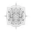 Gaming Computer Fractal tattoo design idea