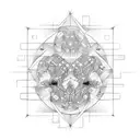 Gaming Computer Fractal tattoo design idea