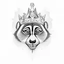 Create a vector tattoo design inspired by King Julian from the movie Madagascar. Capture the charismatic and regal essen tattoo design idea