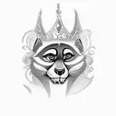 Create a vector tattoo design inspired by King Julian from the movie Madagascar. Capture the charismatic and regal essen tattoo design idea