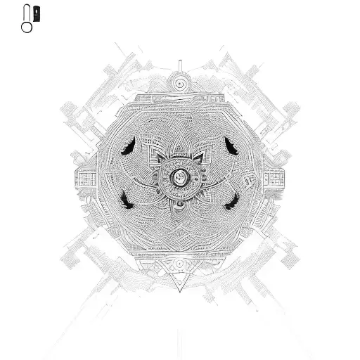 Mandala dark tattoo design idea